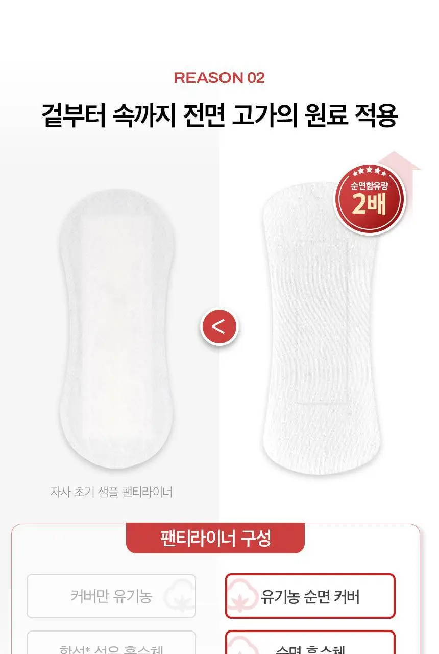 [카이스트박사 PICK] 이너시아 더프리즘 유기농 팬티라이너 2종 택1(18P/ 54P) 상세페이지 16